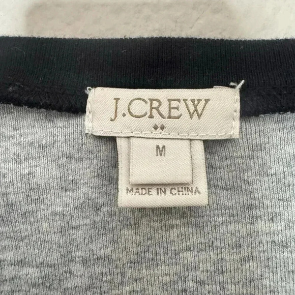 J Crew Pajama Top Womens Size Medium Gray Shirt Christmas Lights Soft - Picture 3 of 5